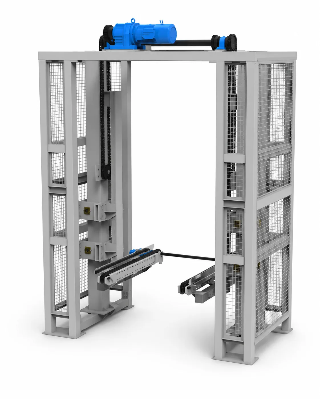 Mesa elevadora de transferencia entre niveles — equipo de transporte automatizado para intralogística