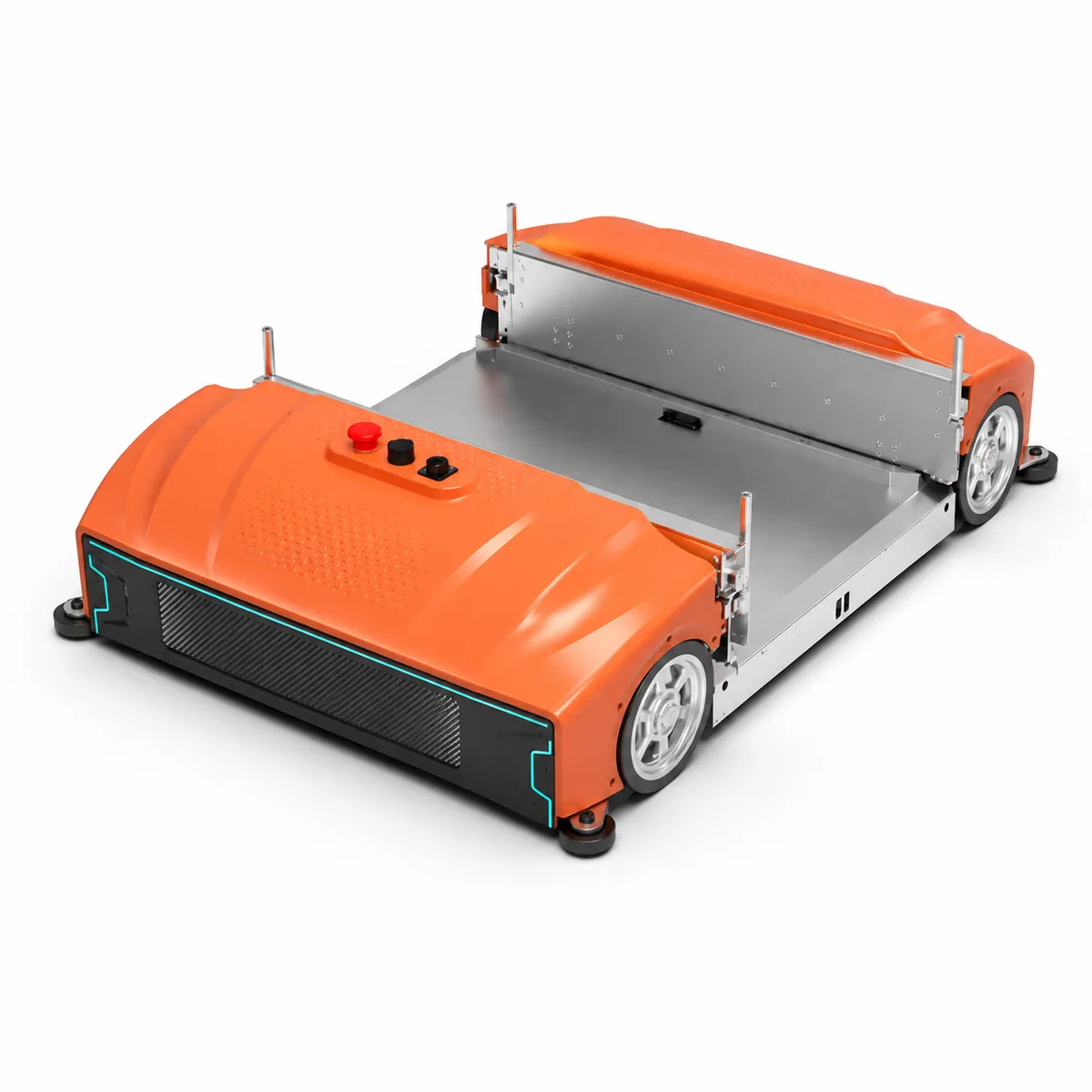 Robot tote lanzadera 4 vías — robot de manipulación de cargas para almacenes automatizados